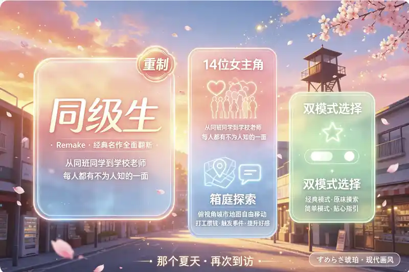 《同级生 重制版》(Doukyuusei Remake)：经典名作全面翻新，14位女主角攻略×双模式选择