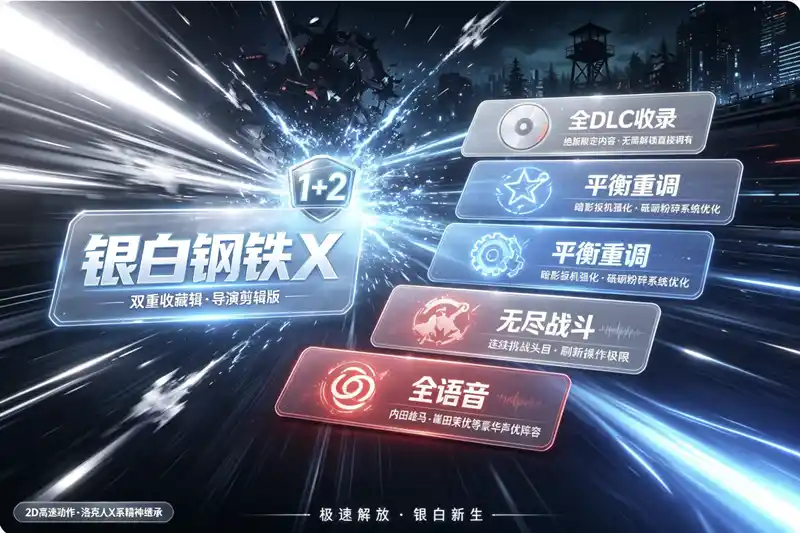 《银白钢铁X 1+2 双重收藏辑》：导演剪辑版完全新生，全DLC+无尽战斗模式登场