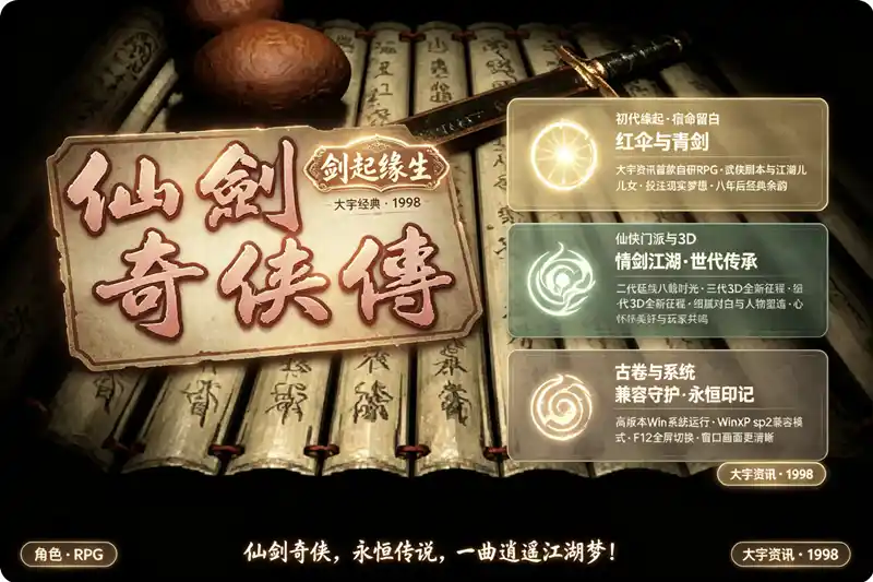 【RPG】仙剑奇侠传98柔情篇 | The Legend of Sword and Fairy 98