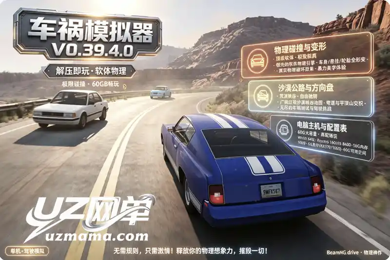 《车祸模拟器》V0.39.4.0 官方中文免安装版：基于软体物理的极致拟真车辆模拟