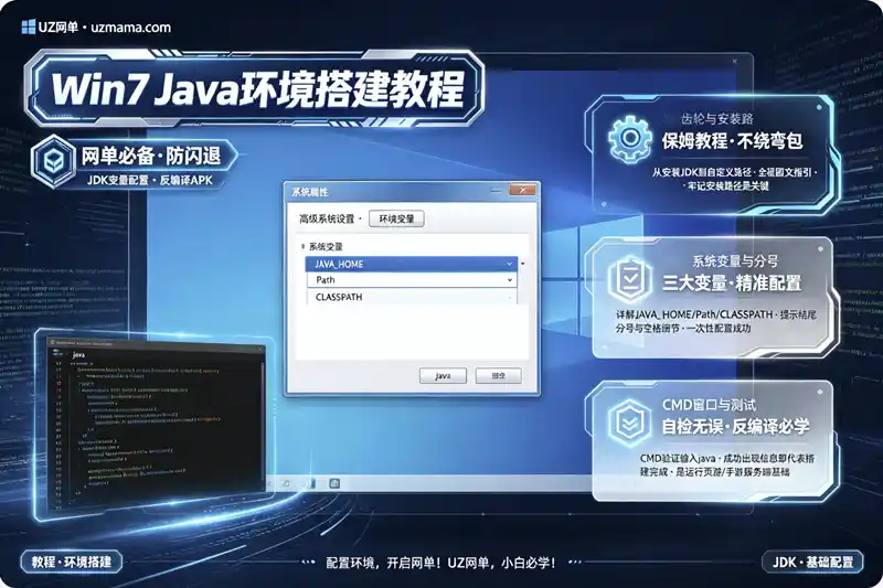 Win7系统Java环境搭建与JDK环境变量配置详细教程（附JAVA开发工具）