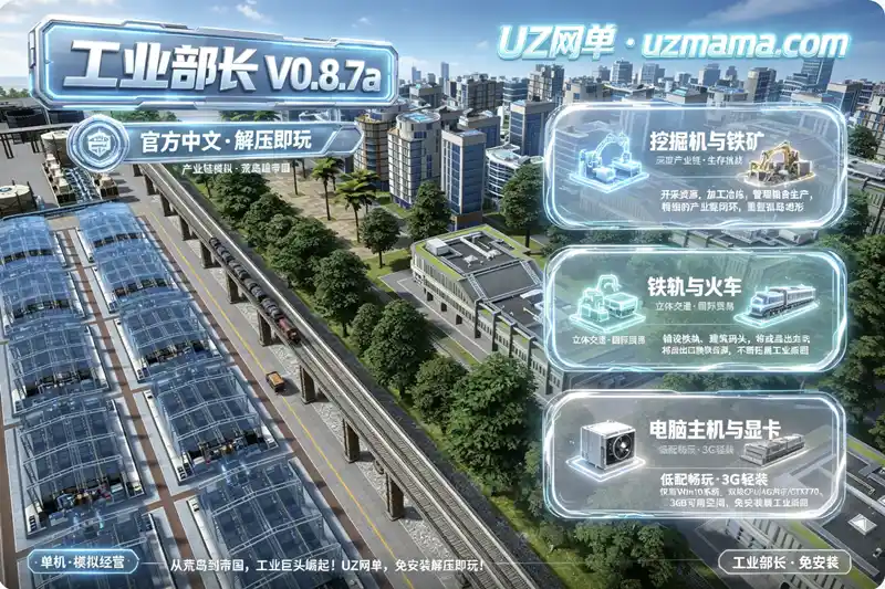 《工业部长》V0.8.7a 官方中文免安装版：在孤岛上白手起家，从零开始建造工业帝国