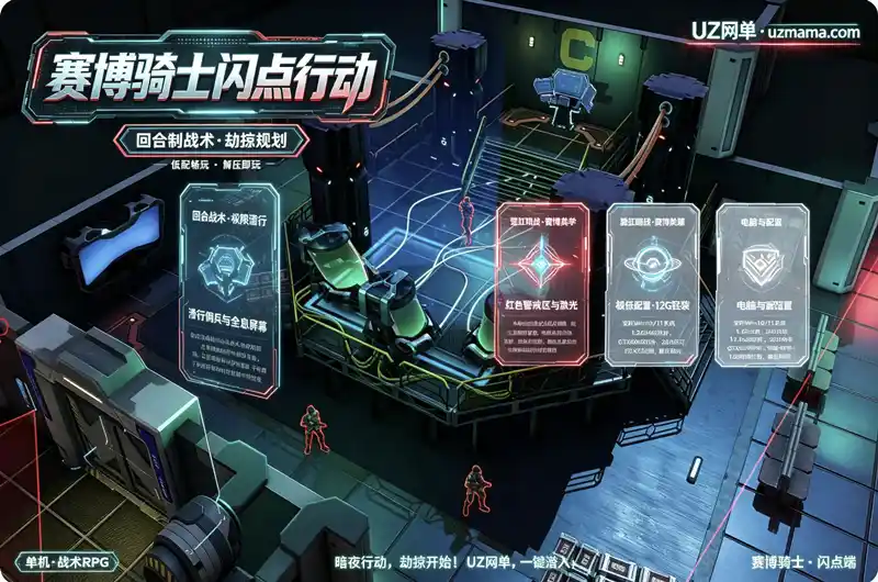 《赛博骑士：闪点》Build.24868257 官方中文免安装版：赛博朋克佣兵RPG，回合制战术与劫掠规划深度融合