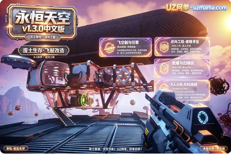 《永恒天空》v1.3.0.46085 官方中文版：废土之上重建文明，亲手打造属于你的空中移动堡垒