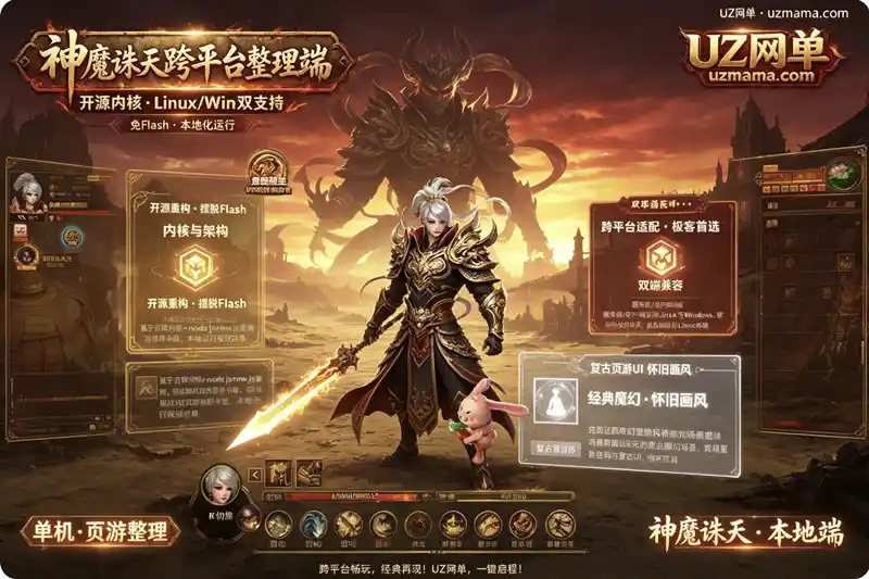 《神魔诛天》Flash页游本地客户端整理版：跨平台支持Linux/Windows，开源内核可适配苹果系统