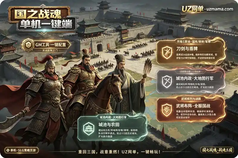 《国之战魂》页游单机一键端+GM工具+一键配置：三国SLG经典，从黄巾之乱到一统天下