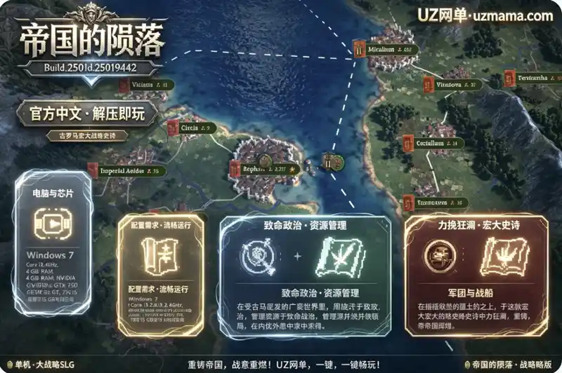 《帝国的陨落》Build.25019442 官方中文免安装版：古罗马风战略史诗，在内忧外患中力挽狂澜